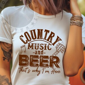 Country Music & Beer That's Why I'm Here Fun Concert T-Shirt Country Music & Beer That's Why I'm Here Fun Concert T-Shirt