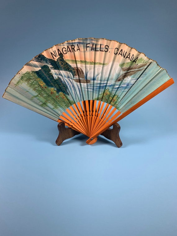 Vintage Niagara Falls Paper Fan Gem