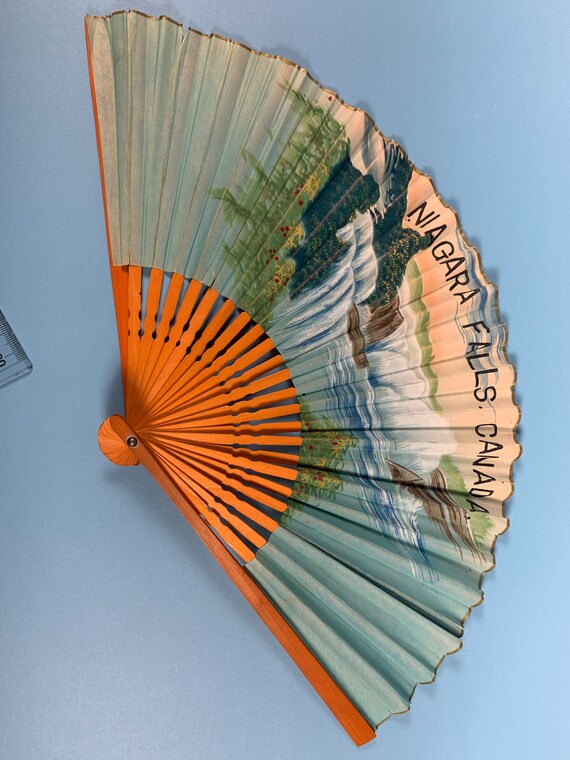 Vintage Niagara Falls Paper Fan Gem