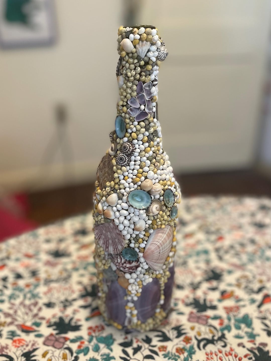 Handmade Shell Art Bottle. Rare and One of a Kind! - Etsy