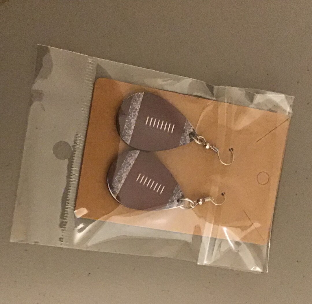 Pair of Sublimated Mdf Football Earrings - Etsy