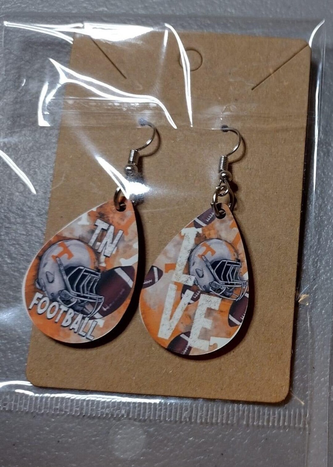 Pair of Sublimated Mdf University of Tennessee Football Earrings - Etsy