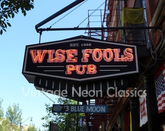 Wijze Dwazen Pub | Chicago-fotografie | Straatfotografie | Lincoln Park-fotografie | Ingelijste afdruk | Lincoln Avenue | Foto's van Chicago Bar