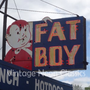 Fat Boy Burgers | Grand Rapids | Michigan | Diner Photography | Vintage Diner | Vintage Neon | Restaurant |  Unframed | Chicago Photography