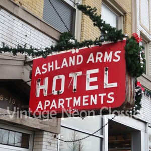 Ashland Arms Hotel / Fotografia di Chicago / Fotografia di Natale / Ashland Ave / Stampe di Natale / Fotografia di strada / Hotel vintage
