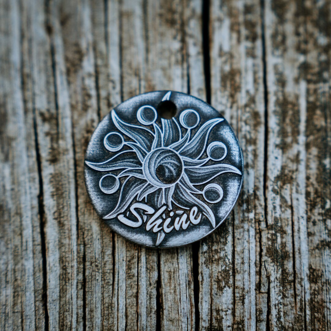 Sun Dog Tag | Engraved | Copper | Personalized | Pet Id Tag | Cat - Etsy