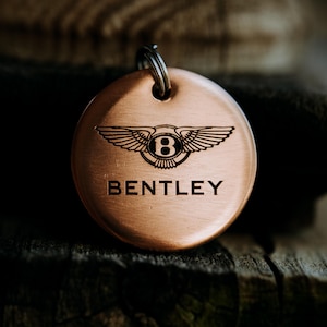 Bentley Dog Tag | Engraved | Copper | Personalized | Pet Id Tag | Cat