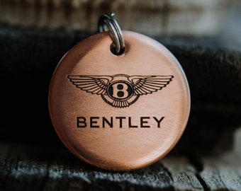 Médaille pour chien Bentley | Gravé | Cuivre | Personnalisé | Médaille d'identification pour animal de compagnie | Chat