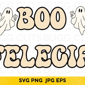 Halloween SVG, Boo Felicia, Ghostly Party Decor, DIY Crafts, Spooky Shirts, Instant Download, Halloween Decorations, PNG, Cricut, Silhouette