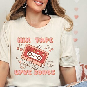 Mix tape love songs svg, kids valentine png, Valentine shirt svg, retro Valentine SVG, instant download, valentine day svg, valentines svg