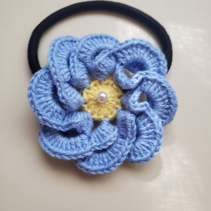 CROCHET FLOWER HAIR Tie