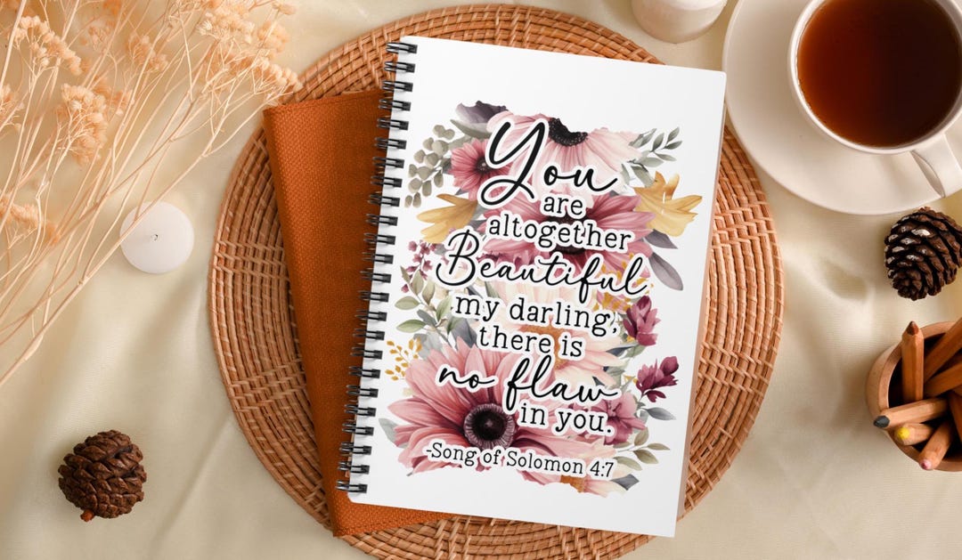 Solomon Notebook Inspirational Bible Verse Spiral Notebook –
