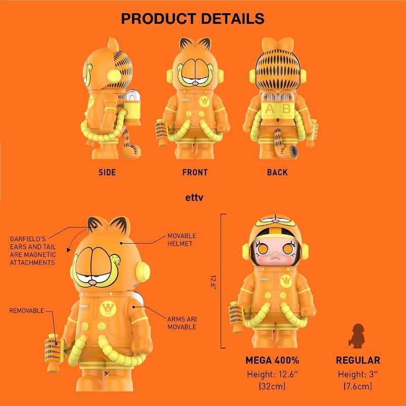 POPMART MEGA SPACE Molly 400% (garfield A-01), 1pc New - Etsy POPMART MEGA SPACE Molly 400% (garfield A-01), 1pc New - Etsy