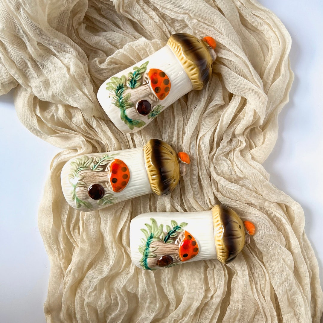 Vintage 1976 Sears Roebuck Merry Mushroom Spice Salt/pepper Shakers Etsy