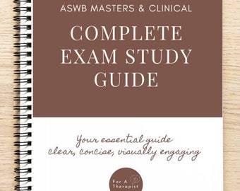 Complete ASWB LMSW/LCSW Exam Study Guide | 90+ Pages | Printed & Free Shipping