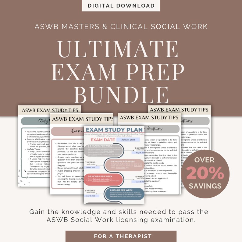 LMSW/LCSW Licensing Exam Study Plan 8, 12, & 16 Week Prep Exam