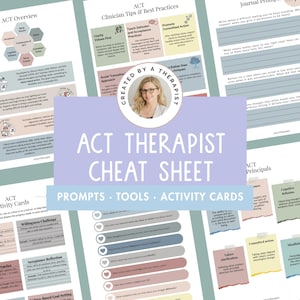 ACT Skills Workbook, Acceptance & Commitment Therapy, Mindfulness, Validation, Regulation, Coaching, Behavioral Analysis, Digital Download