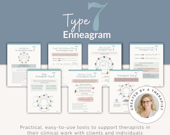 Enneagramm Typ 7 Arbeitsheft | Der Enthusiast | Mindfulness + Joy Reflection Printable für Therapie oder persönliches Wachstum | Digitaler Download