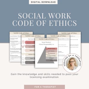 NASW Code of Ethics Study Guide – Social Work Exam Prep | Printable LMSW LCSW Resource