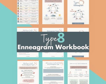 Enneagram Type 8 Workbook | The Challenger | Emotional Awareness + Leadership Reflection for Therapy or Self-Growth | Digital Download
