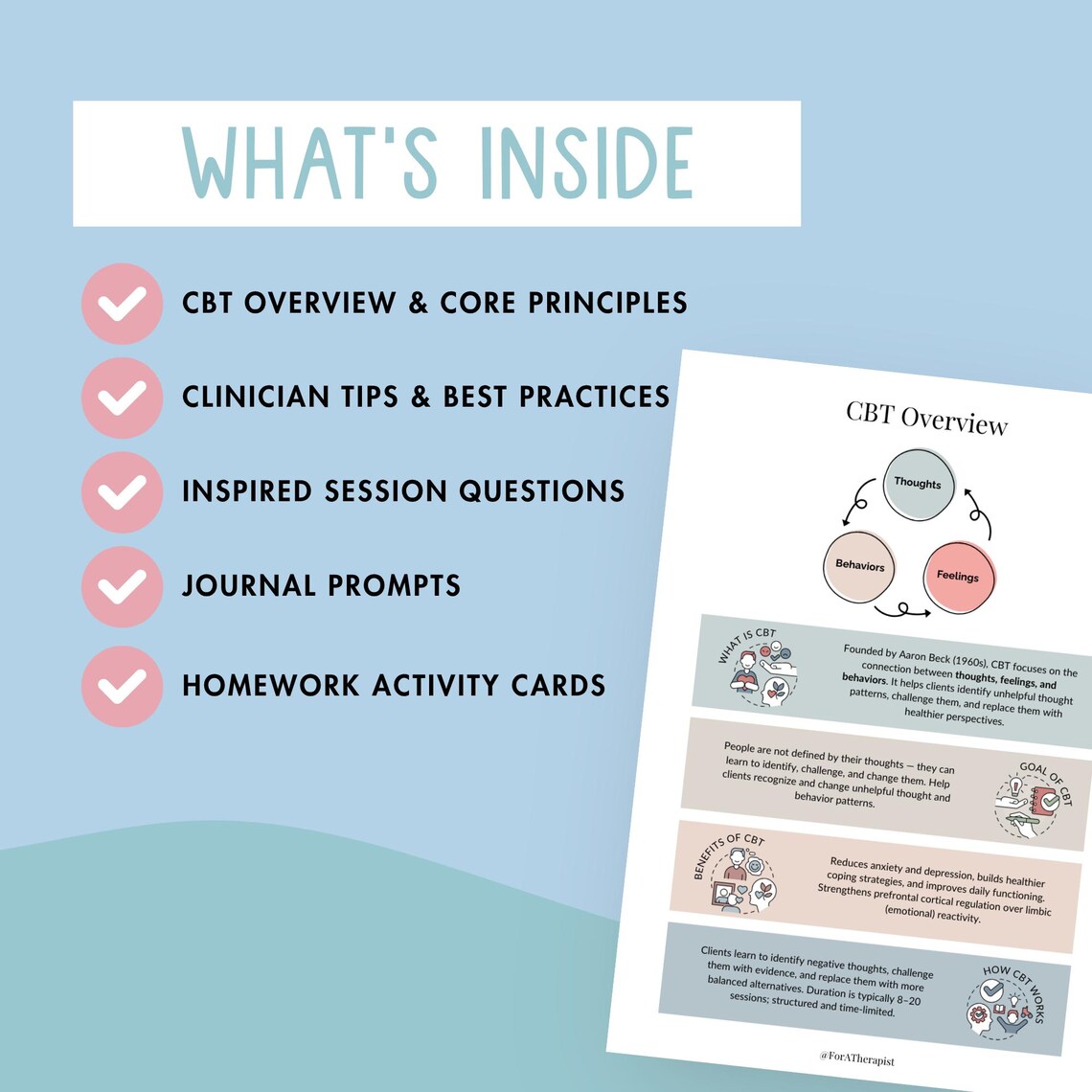 CBT Skills Workbook, Therapist’s Guide to Cognitive Behavior Therapy ...