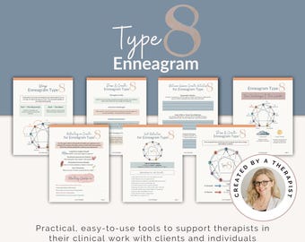 Quaderno di lavoro Enneagramma Tipo 8 / Lo sfidante / Consapevolezza emotiva + Riflessione sulla leadership per terapia o crescita personale / Download digitale