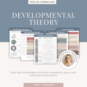 Developmental Theories Study Guide – Social Work & Mental Health Exam Prep | LMSW LCSW NCE | Digital Download pdf