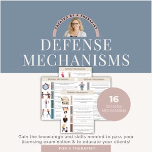 Defense Mechanisms Study Guide: Mental Health & Social Work Exam Prep (PDF Download)