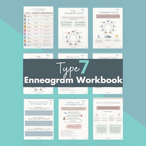 Enneagram Type 7 Workbook | The Enthusiast | Mindfulness + Joy Reflection Printable for Therapy or Personal Growth | Digital Download