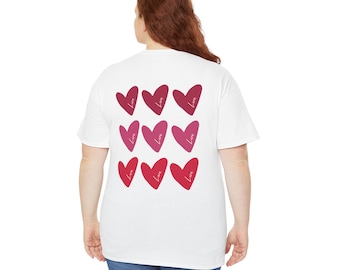 Love Heart Graphic Tee | Front and Back Heart Design