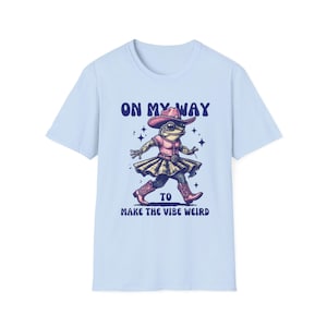 Funny Frog Skirt Unisex Softstyle T-Shirt, Frog Lover Tee, Animal Graphic Shirt, Cute Amphibian Top, Funny Animal Print Tee