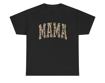 T-shirt met camouflageprint | Moederdag, moedershirt met camouflageprint