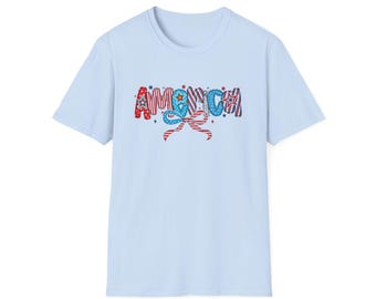 Maglietta per il Giorno dell'Indipendenza del 4 luglio / Design patriottico con bandiera americana