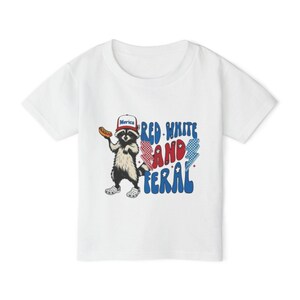 Funny Raccoon Feral Toddler T-shirt, Kids Graphic Tee, Animal Lover Gift, Cute Wildlife Shirt, Outdoor Adventure Clothing