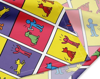 Pañuelo pop art para perros: El lenguaje de la paternidad de mascotas, una pieza vibrante y llamativa