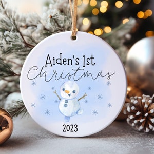 Baby&#39;s First Christmas Ornament, Personalized First Christmas Ornament, Personalized 1st Christmas, Custom Baby Ornament, Boy 1st Christmas