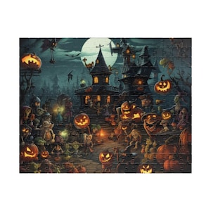 Halloween Puzzle, Spooky Puzzle, Puzzle for Kids, Halloween Jigsaw Puzzle, Halloween Activity