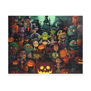 Halloween Puzzle, Fall Puzzle, Halloween Jigsaw Puzzle,  Pumpkin Puzzle