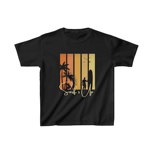 Get Ready to Hang Ten with this Youth &#39;Surf&#39;s Up!&#39; T-Shirt - Kids Heavy Cotton Tee - Surf T-shirt - Youth T-shirt