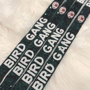 Eagles Gameday Sequin Purse Strap/ Go Birds Football Accessory/ BIRD GANG/ Bird gang purse / Philly