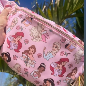 NEW! Pink Princess /Theme Park Fanny pack/ mouse cross body/ characters / belt bag/ princess/ pink bag / mom cross body