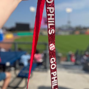 PRE ORDER Phillies Gameday purse strap / Philly  purse  strap / philly accessory / baseball accessory/  strap/  Sequin purse strap/ Go Phils