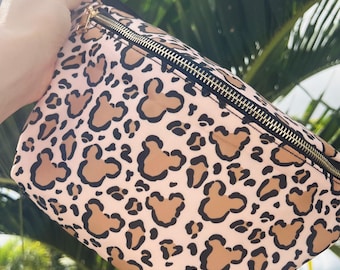 NOUVEAU !! Grand sac banane léopard/souris léopard Sac banane/AK/Sac pour parc à thème/Sac bandoulière sérigraphié souris/sac ceinture