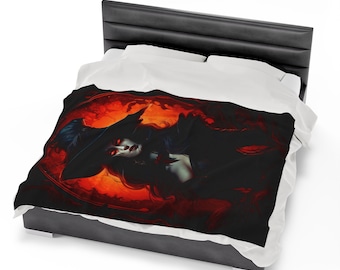 Hexen Vampir Decke - Halloween Samt Plüsch Decke