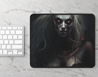 Gaming Mouse Pad - Blonde Zombie Horror Mouse Pad - Gift for Gamer Boyfriend Husband