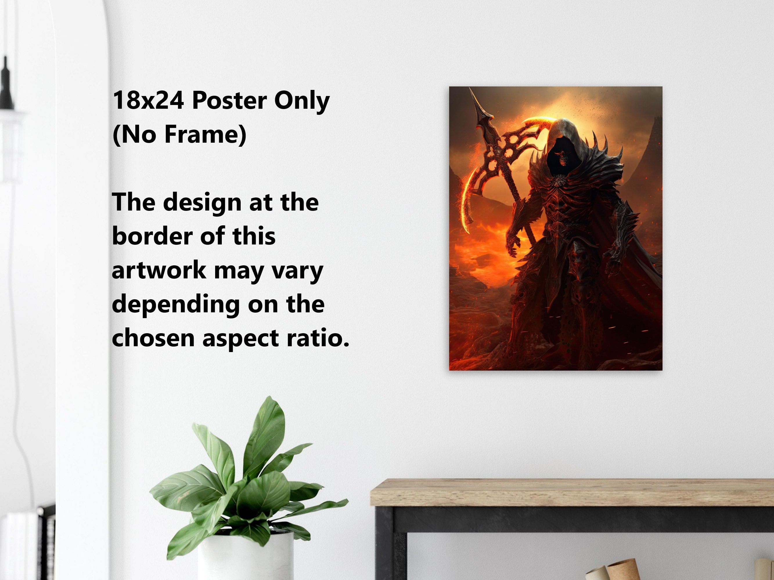 Tapisserie Damdekoli Grim Reaper – Art Mural Motivation Haltérophilie Salle De Sport