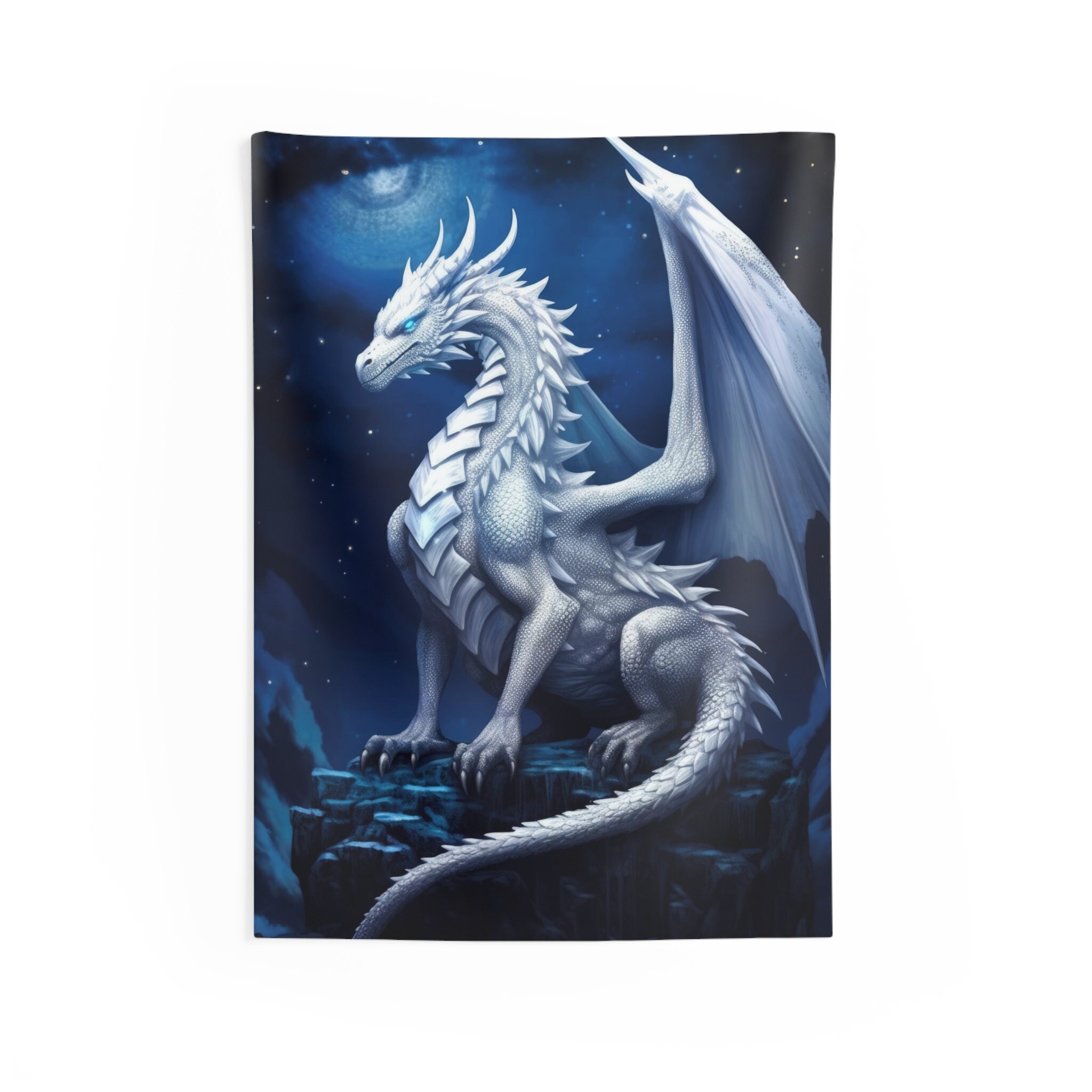 Black and white dragon tapestry hotsell