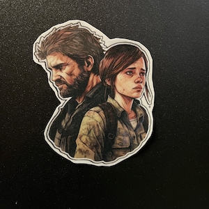 Joel and Ellie Cartoon sticker