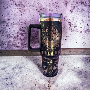 Vaso Velaris grabado con láser de 40 oz de ACOTAR, vaso ACOTAR, productos ACOTAR, taza Velaris, regalo de Acotar, Night Court, ciudad de la luz de las estrellas