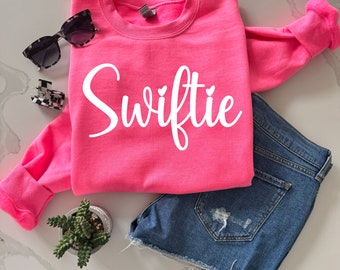 Neon Pink Swiftie Sweatshirt, Puff design Swiftie